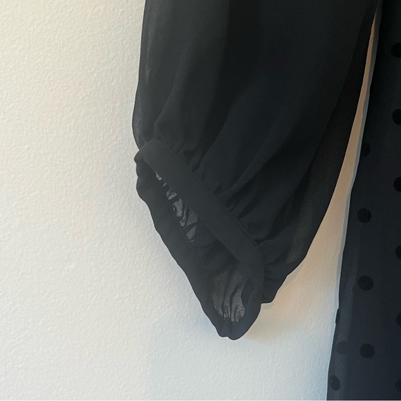 Modcloth On The Eve Of Elegance Dress Polka Dot Cocktail Dress Black Open Back - Picture 6 of 16